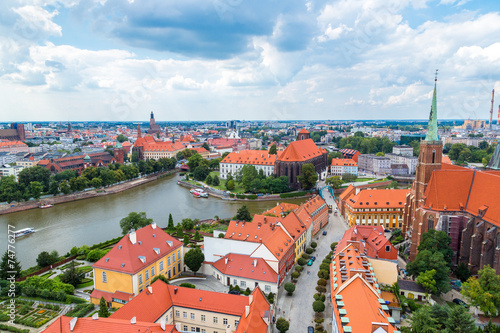 Aerial view of Wroclaw