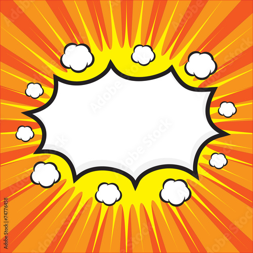 Blank comic speech bubbles design for comic background