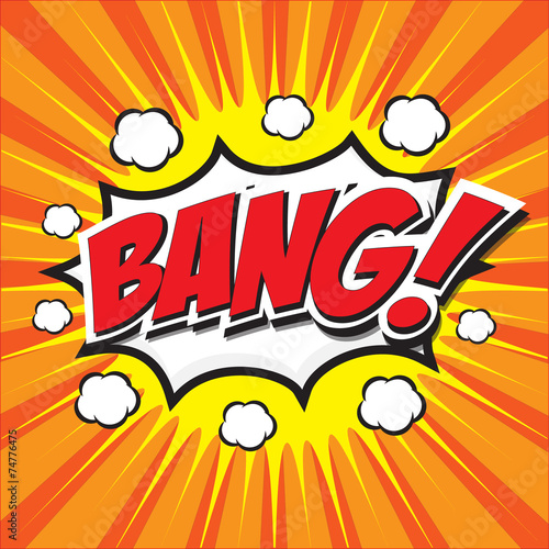 BANG! comic wording design for comic background