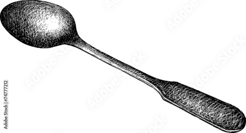 old tin spoon