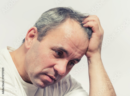 Man having headache