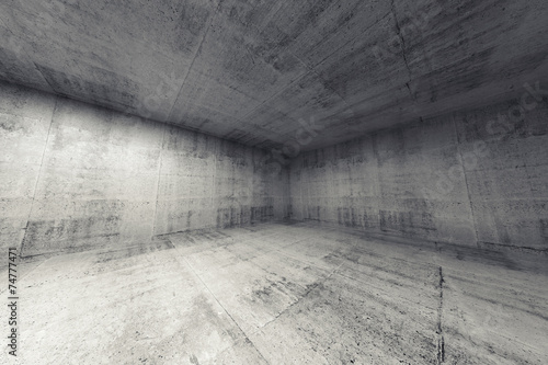 Empty room, abstract concrete 3d interior
