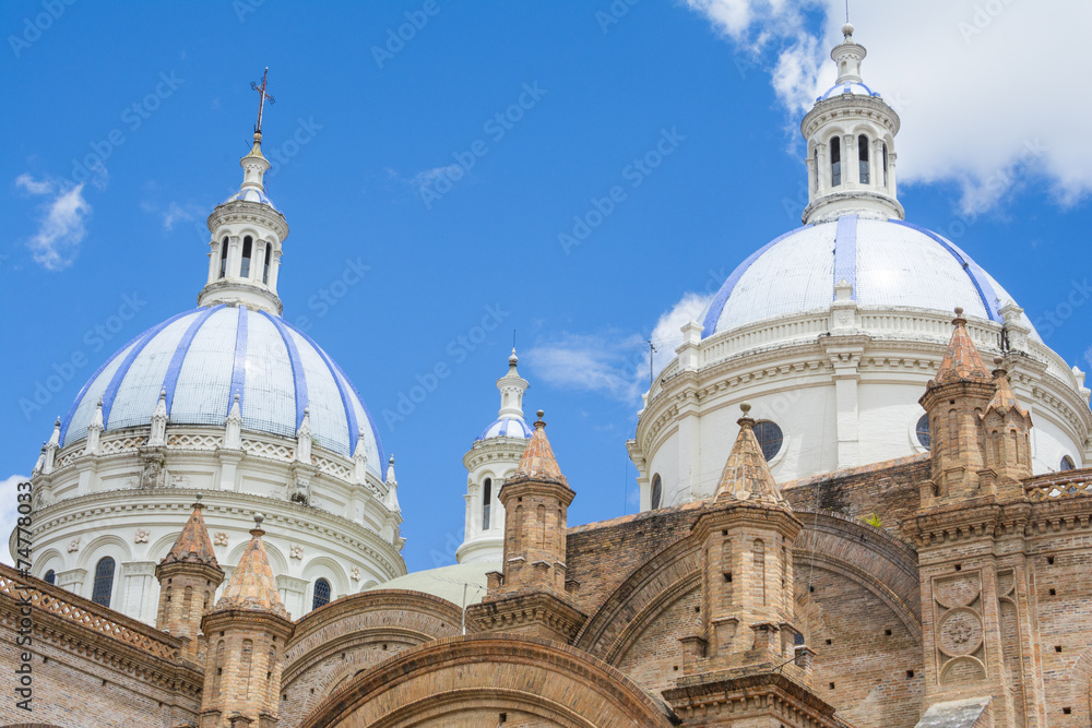 Domes of the New cathedral of Cuenca, Ecuador