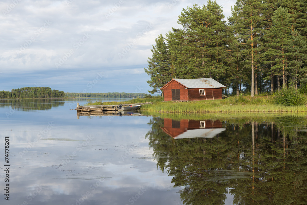 Obraz premium Swedish lakeside