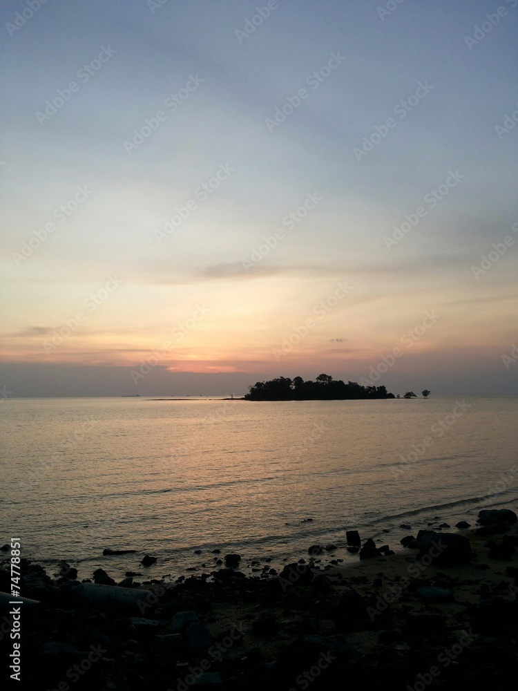 Twilight scenic by the beach