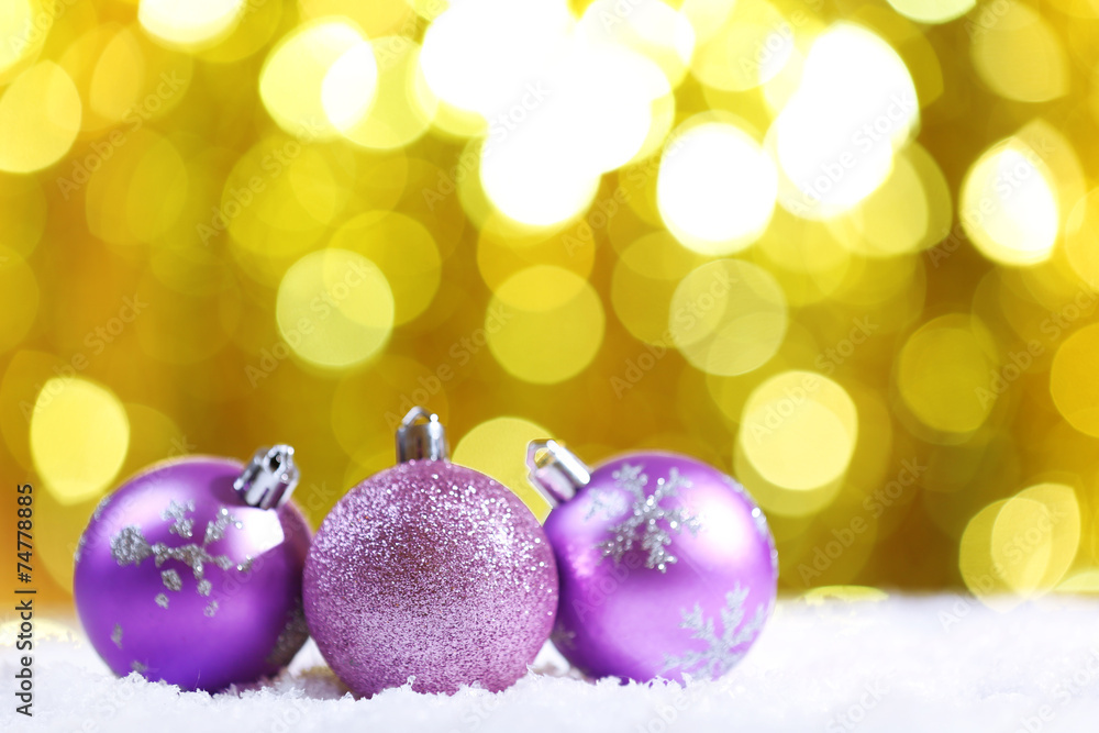 Christmas balls on bright background Christmas balls on bright background