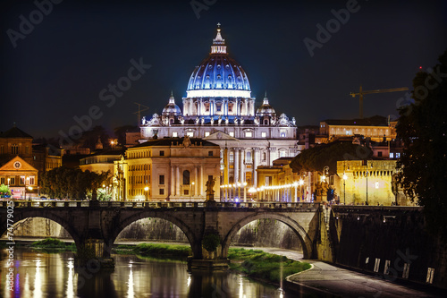 Rome, Angels bridge and St. Peter