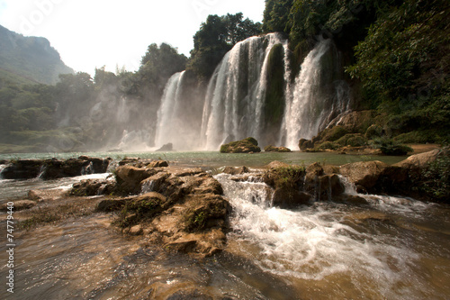 Ban Gioc waterfall in Vietnam.