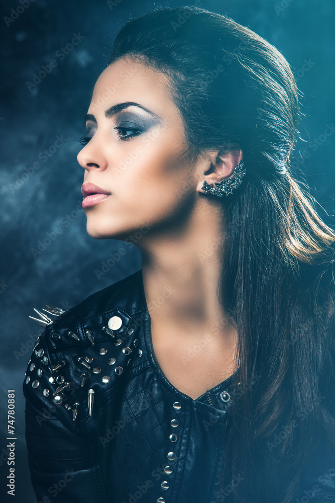 woman in blue haze woman in blue haze