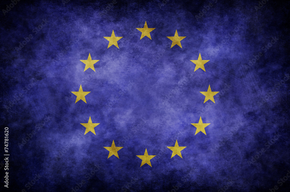 grunge EU flag grunge EU flag