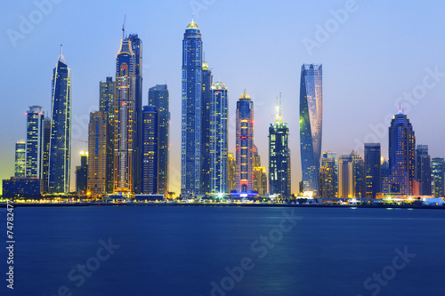 view of Dubai at sunrise