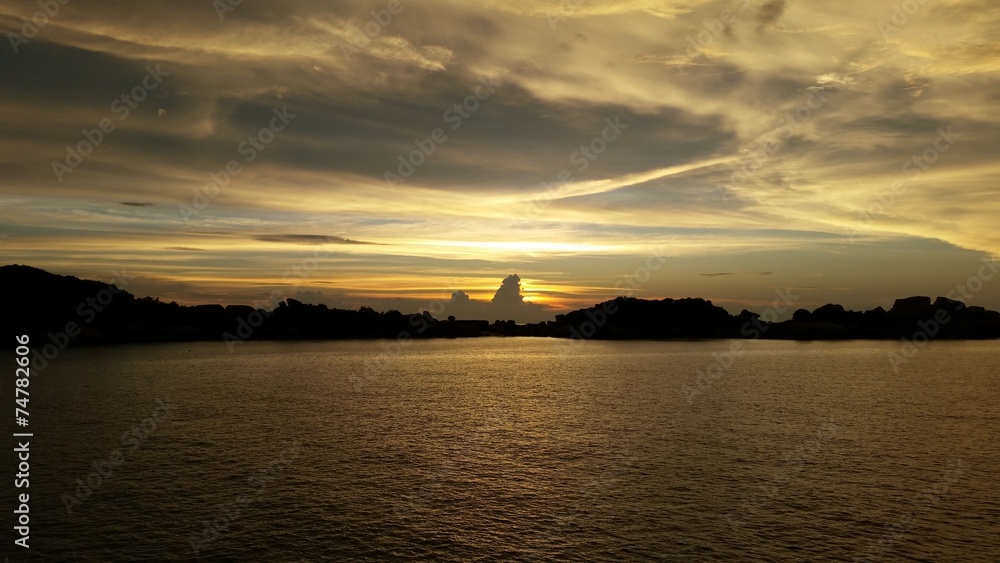 Similan island Thailand at sunset