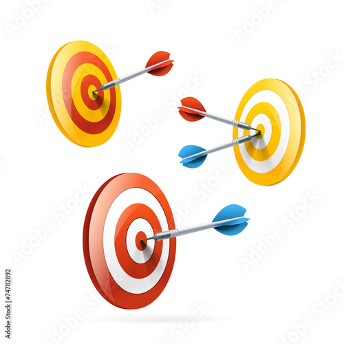 Targets set isolated on white