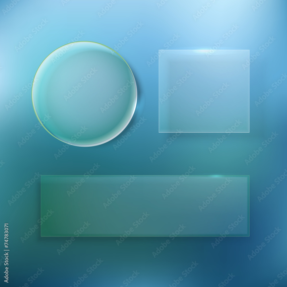 Glass boards clip-art on color background. Design elements Glass boards clip-art on color background. Design elements