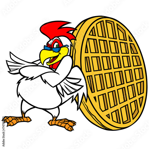 Chicken Waffle Mascot