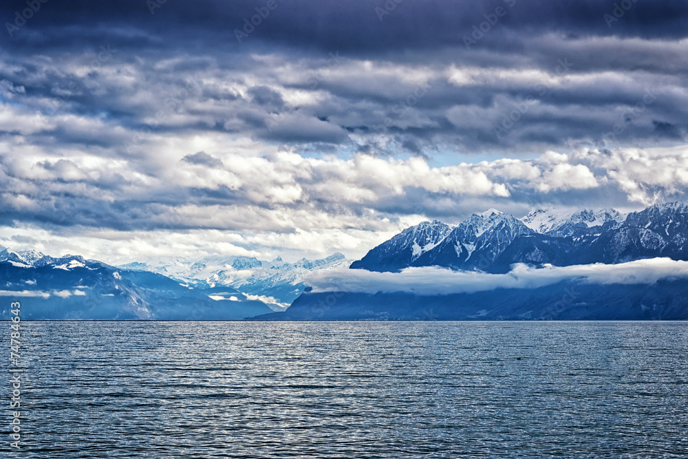 View to Geneva Lake region peaks