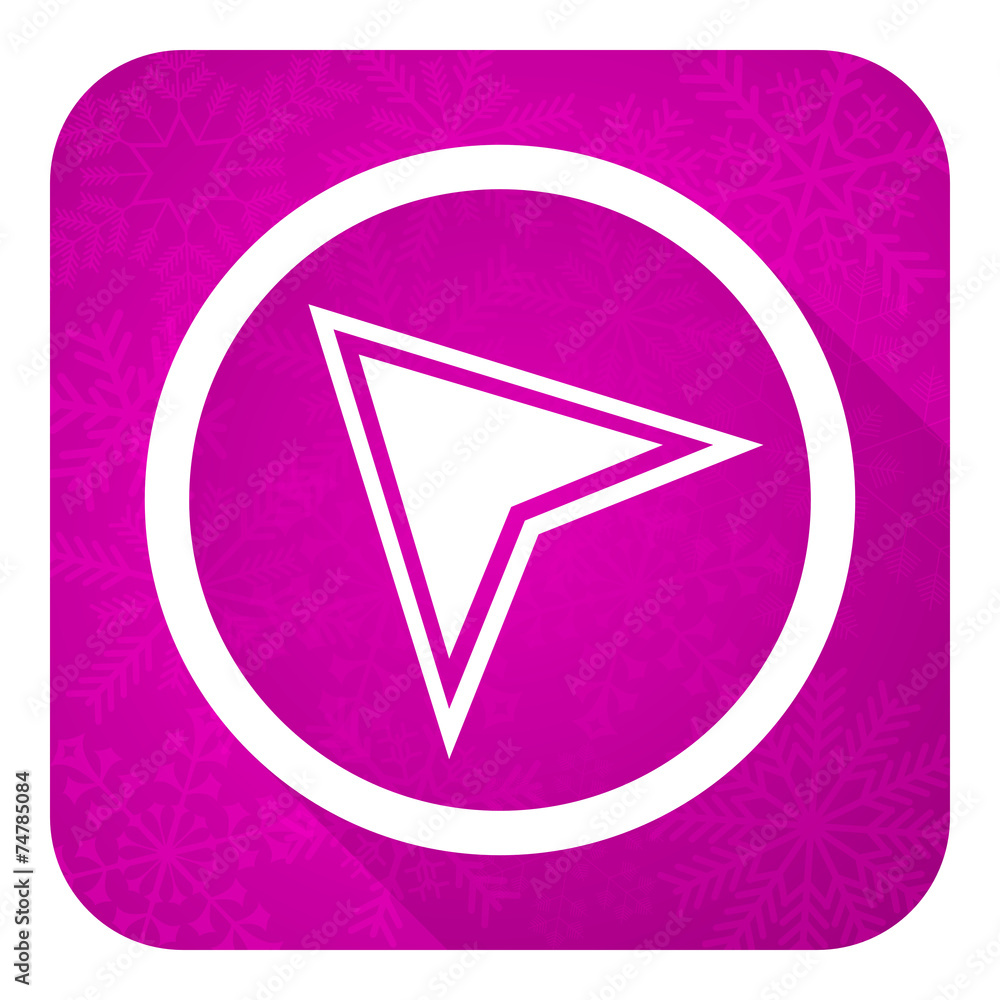 navigation violet flat icon, christmas button navigation violet flat icon, christmas button