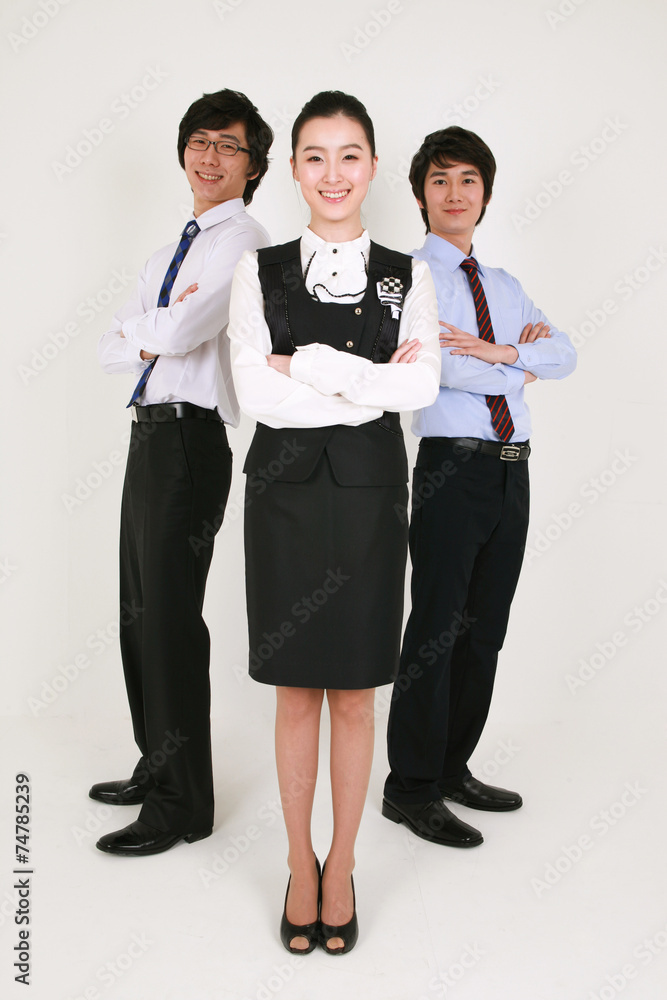 Fototapeta premium 스튜디오 안의 은행원