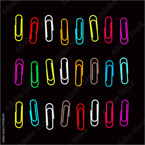Paper clip pattern. Vector