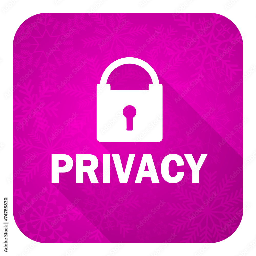 privacy violet flat icon, christmas button privacy violet flat icon, christmas button