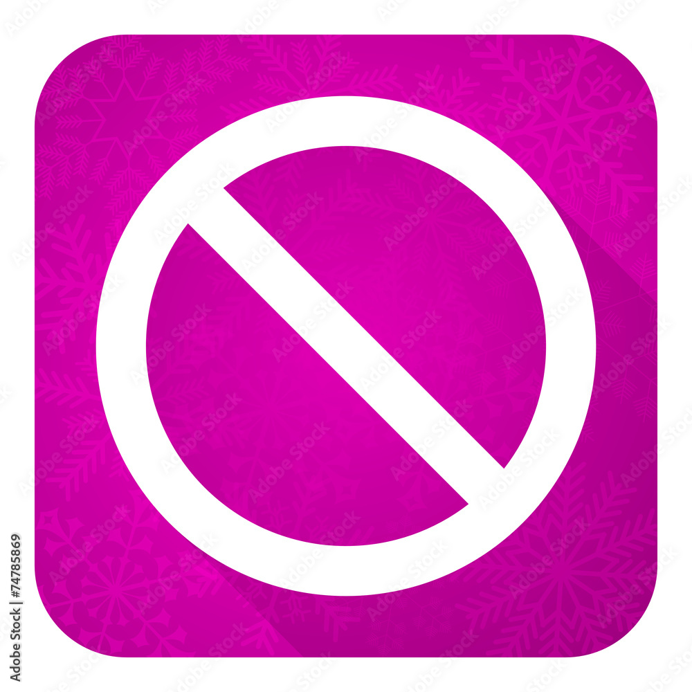 access denied violet flat icon, christmas button access denied violet flat icon, christmas button