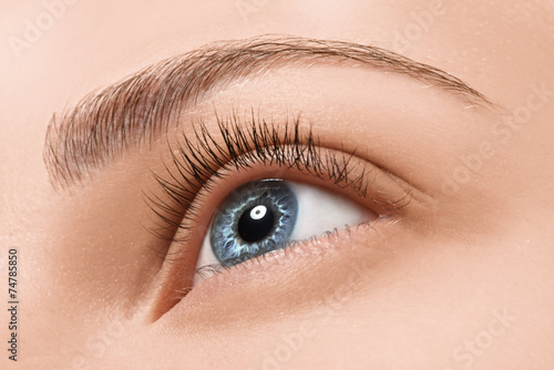 Fototapeta Naklejka Na Ścianę i Meble -  Close up blue eye with makeup
