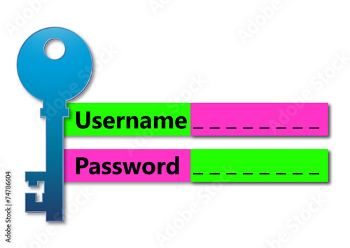 Username and password template