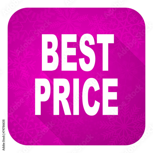best price violet flat icon, christmas button