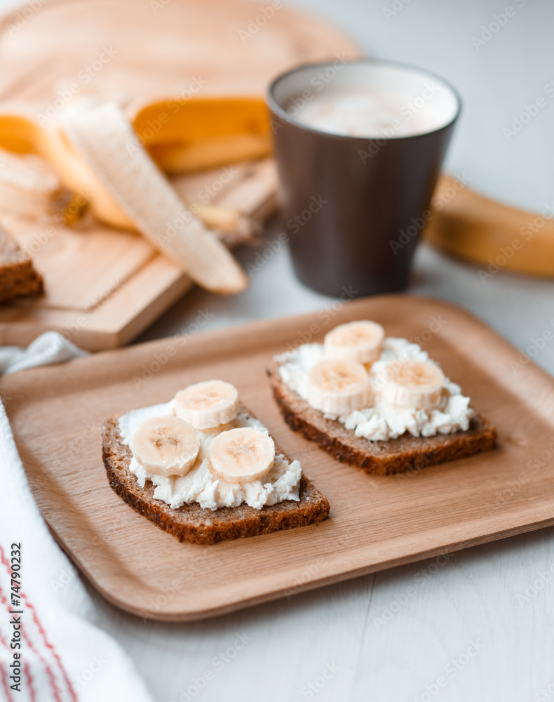 sandwich with banana sandwich with banana