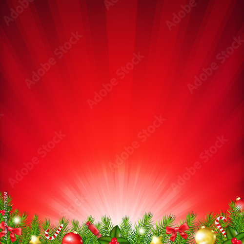 Xmas Card With Fir Tree