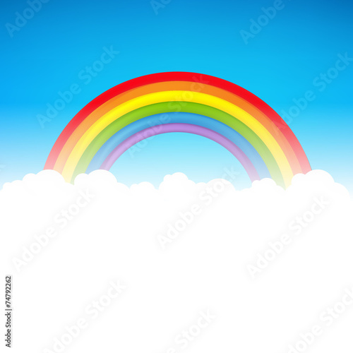 Color Rainbow With Cloud