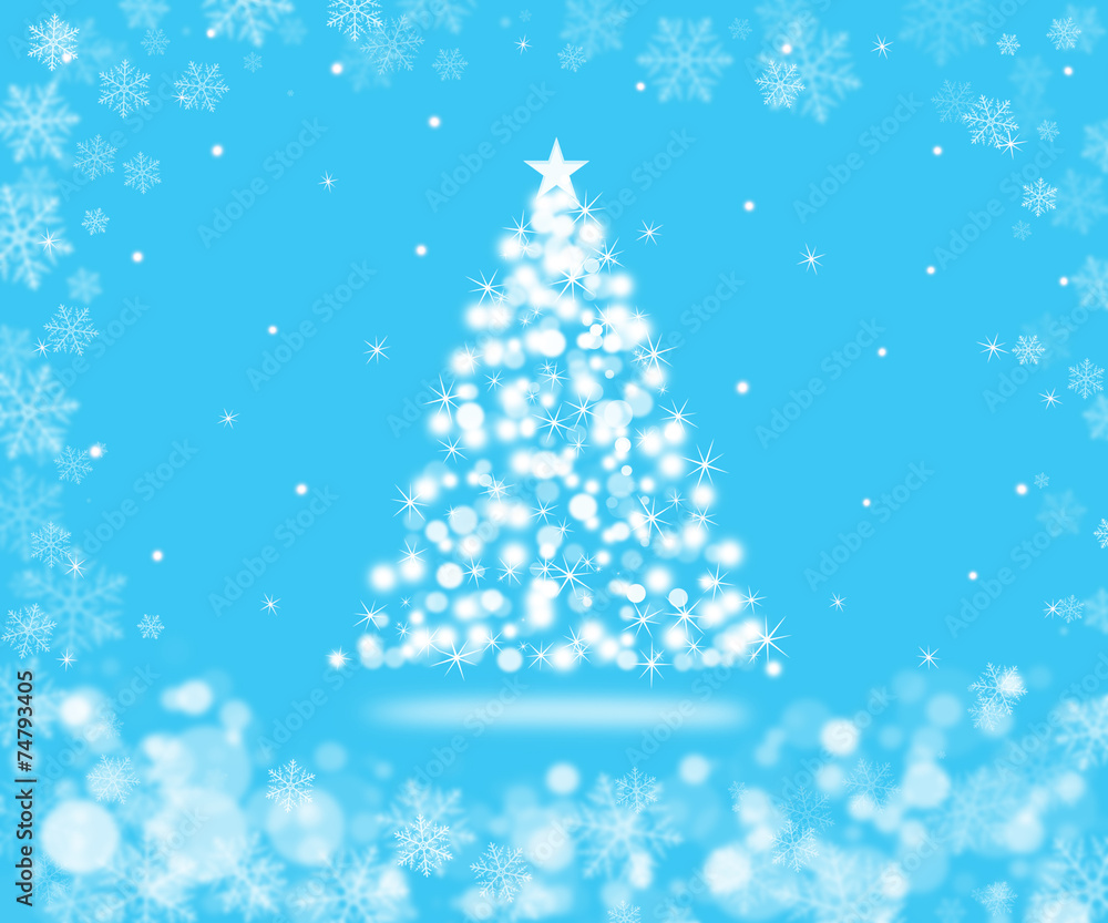 Sparkling Christmas tree background