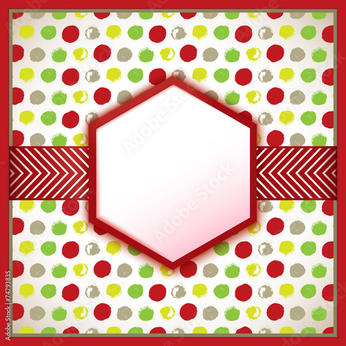 Decorative celebration card with hand drawing dots