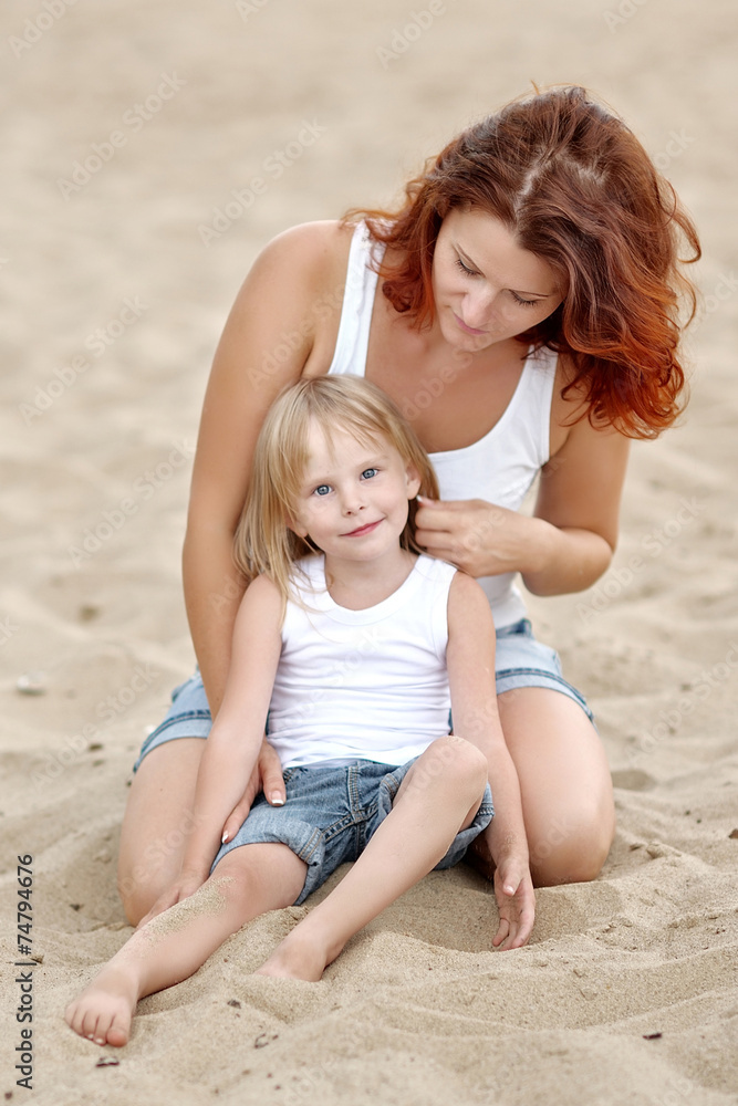 portrait of a happy family on summer nature portrait of a happy family on summer nature