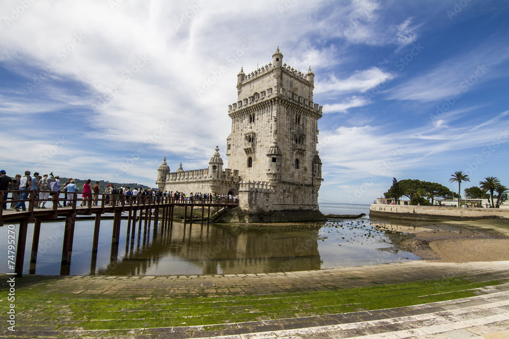Fototapeta premium Tower of Belem, located in Lisbon, Portugal.