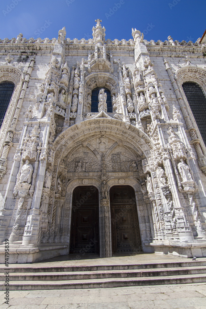 Monastery of the Jeronimos located in Lisbon, Portugal.