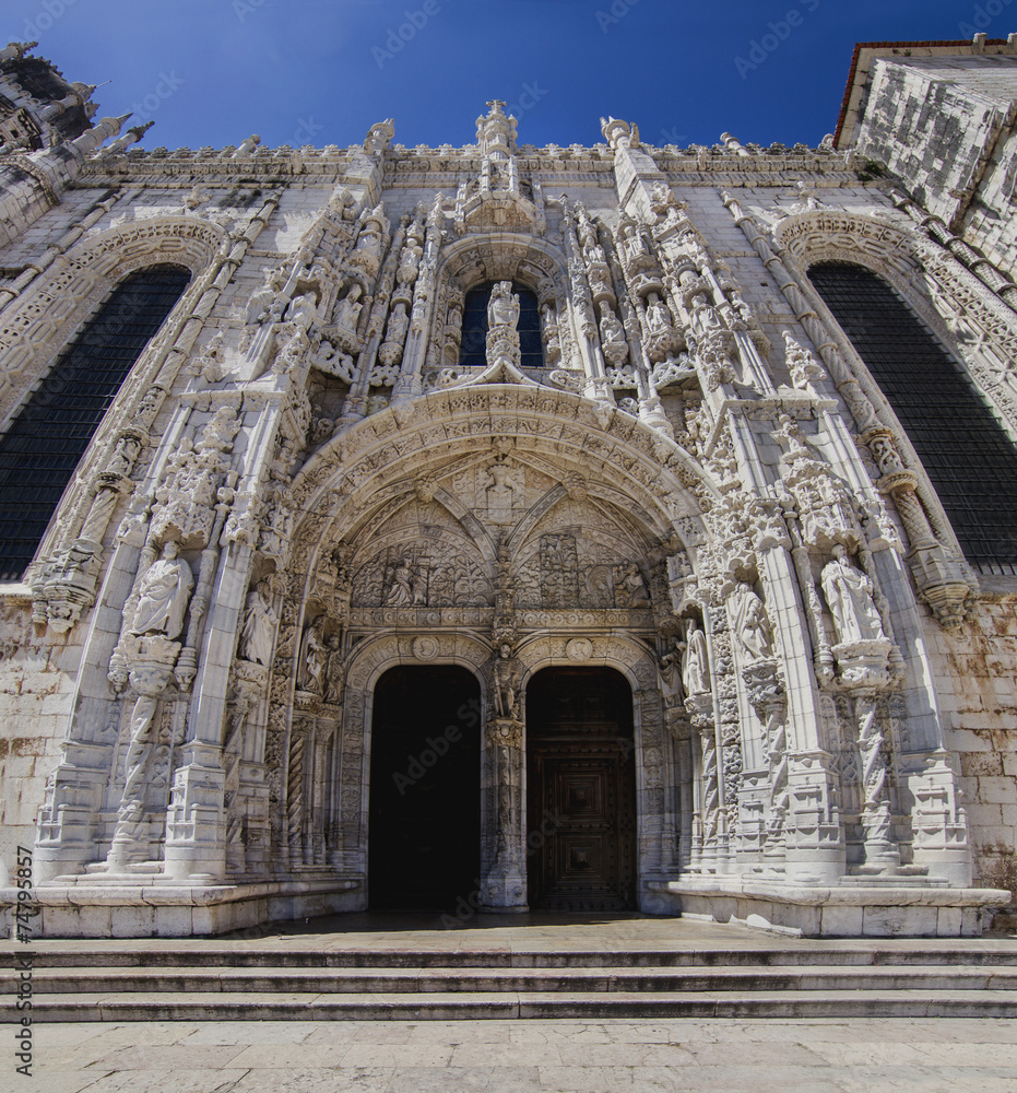 Monastery of the Jeronimos located in Lisbon, Portugal.