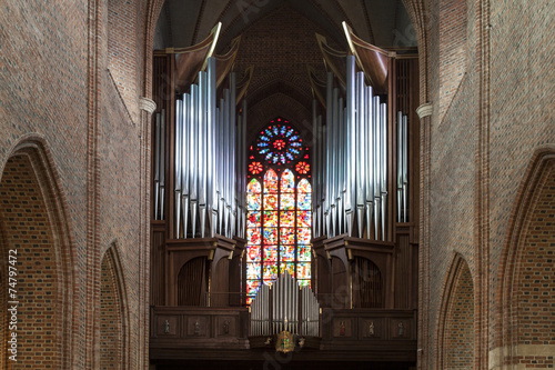 Organ in the cathedral in Poznan, Poland