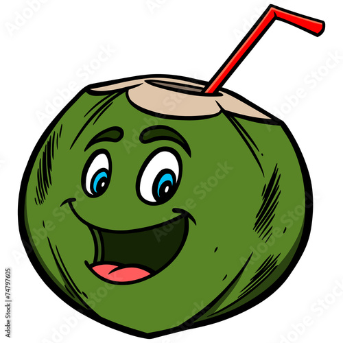 Coconut Water Cartoon