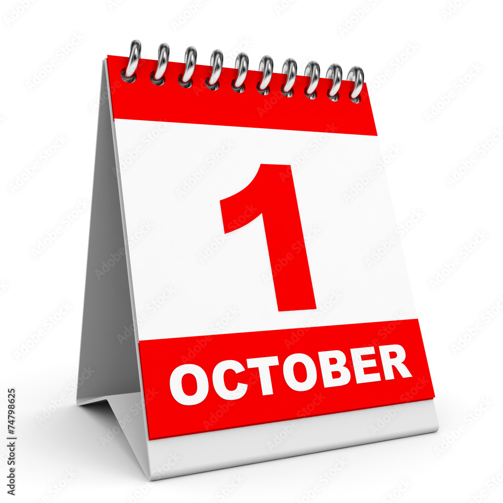 Calendar. 1 October. Calendar. 1 October.