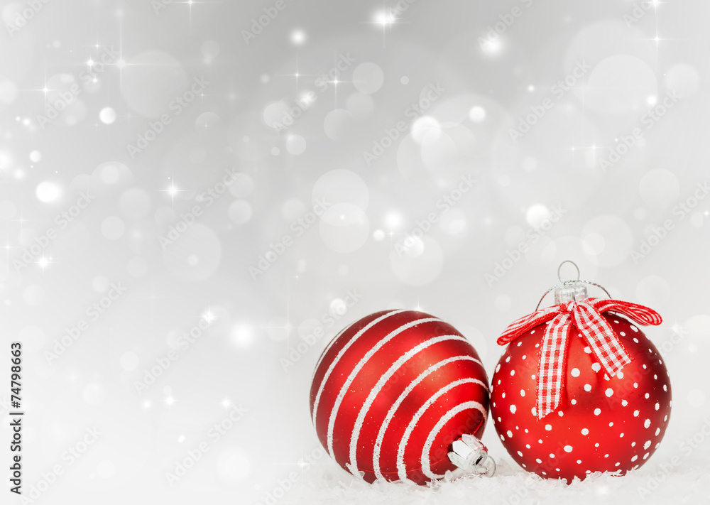 Christmas background with red decorations Christmas background with red decorations