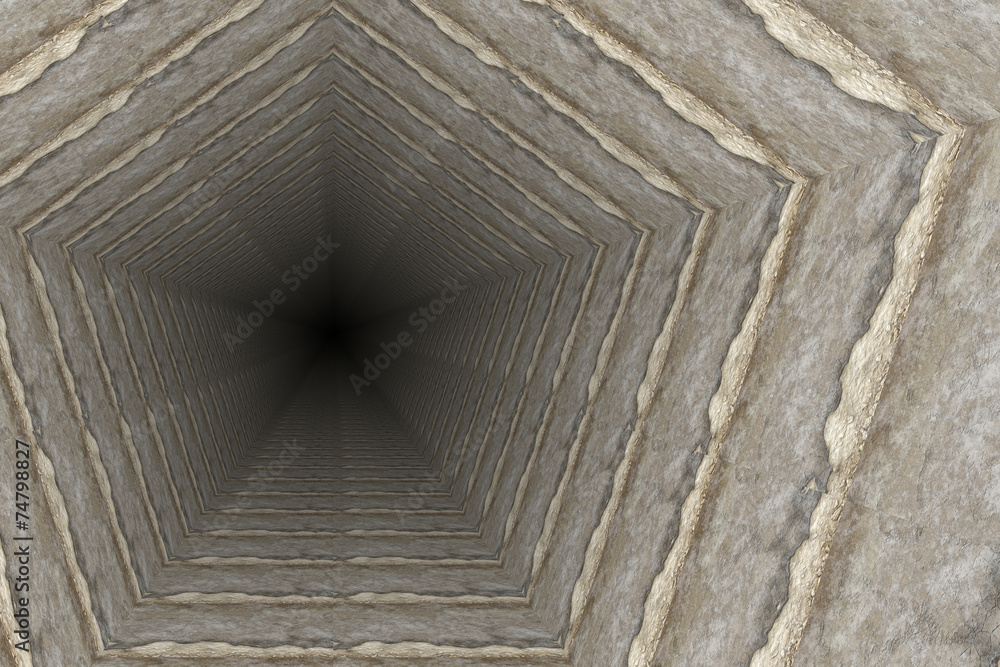Obraz premium way of deep hole in a coal mine