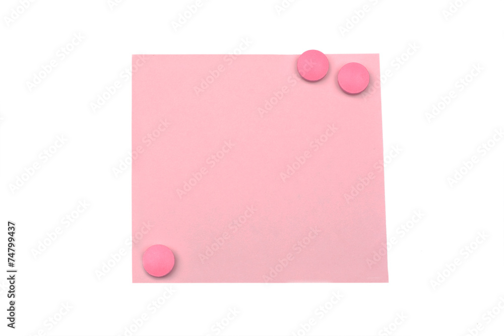 blank pink note with magnet blank pink note with magnet