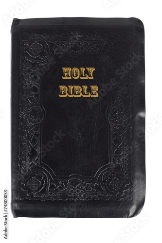 Holy bible isolated on white background
