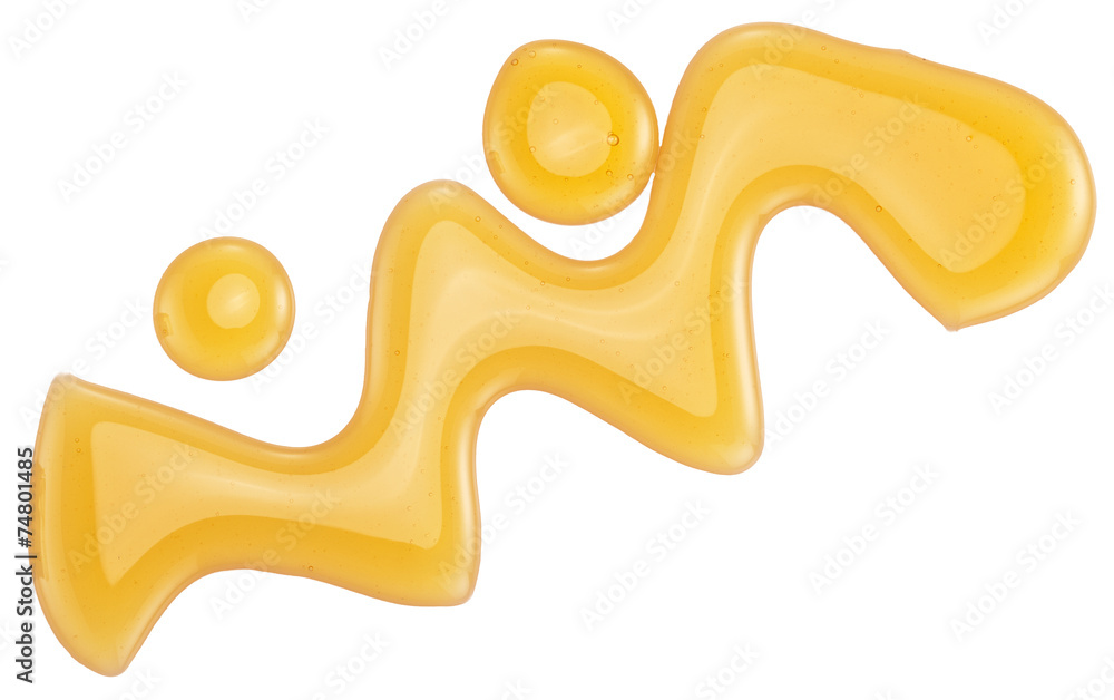 Honey stain isolated on a white background. Honey stain isolated on a white background.