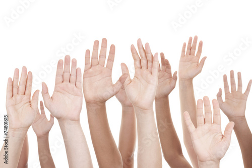 Hands raised