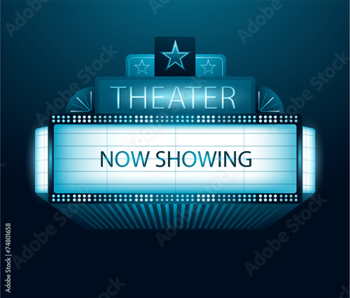 Now showing movie theater banner