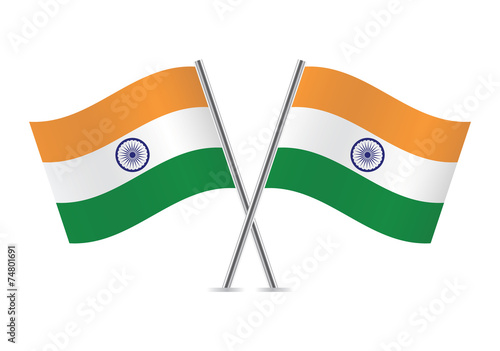 Free Download Indian flags. Vector illustration. - GFXLoad
