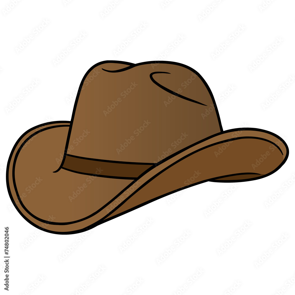 Cowboy Hat Cartoon Stock Vector | Adobe Stock
