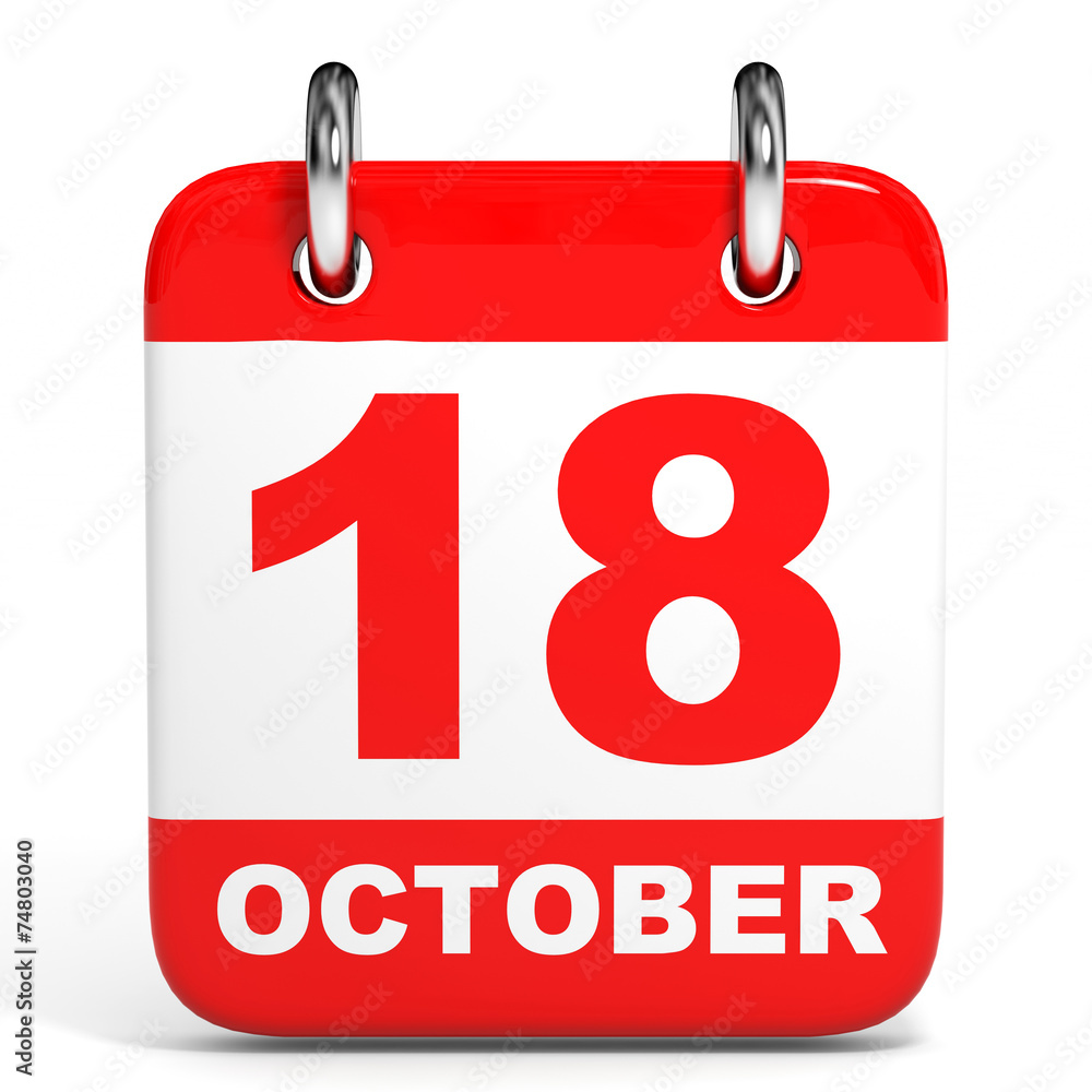 Calendar. 18 October. Calendar. 18 October.